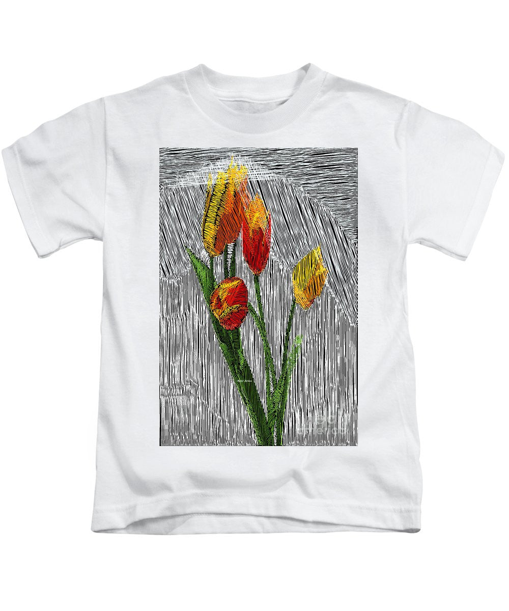 Kids T-Shirt - Yellow Tulips