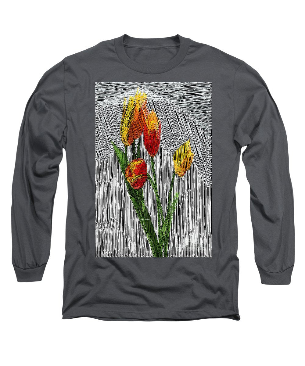 Long Sleeve T-Shirt - Yellow Tulips