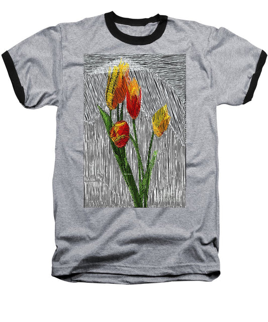 Baseball T-Shirt - Yellow Tulips