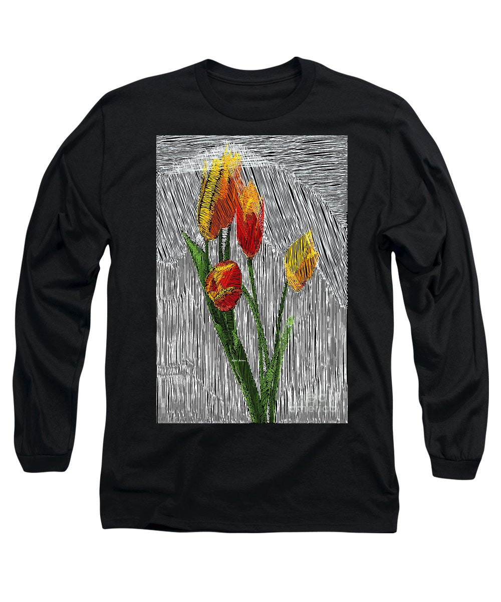 Long Sleeve T-Shirt - Yellow Tulips