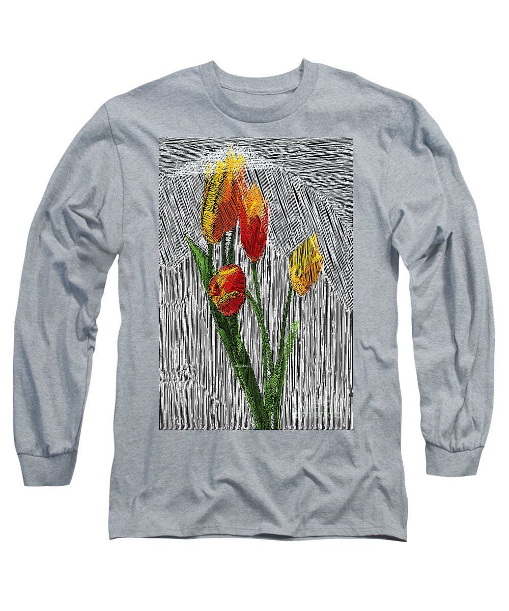 Long Sleeve T-Shirt - Yellow Tulips