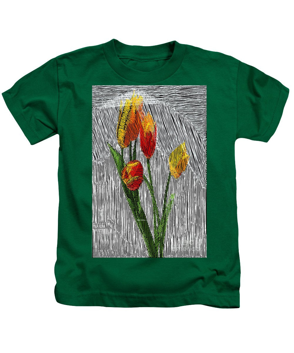 Kids T-Shirt - Yellow Tulips