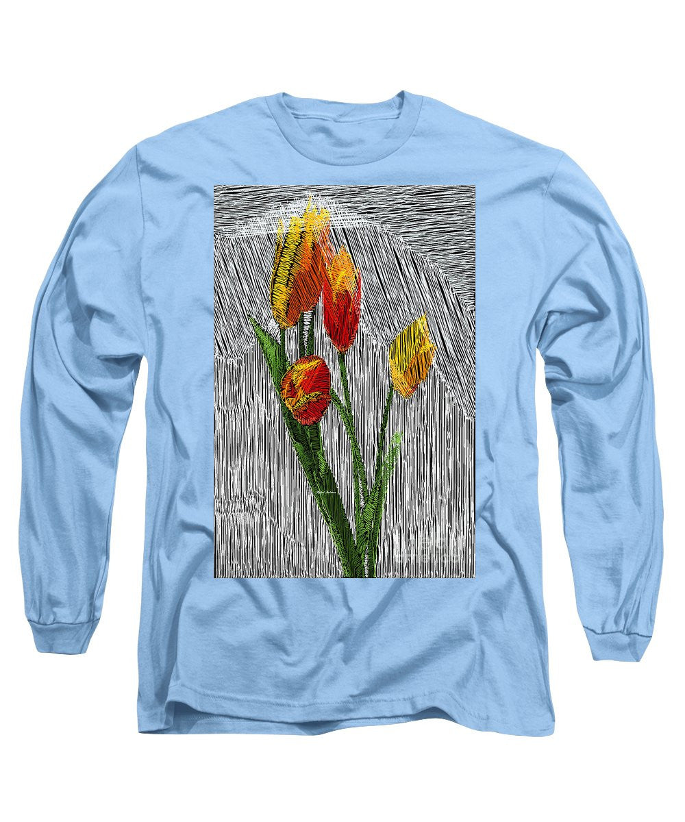 Long Sleeve T-Shirt - Yellow Tulips