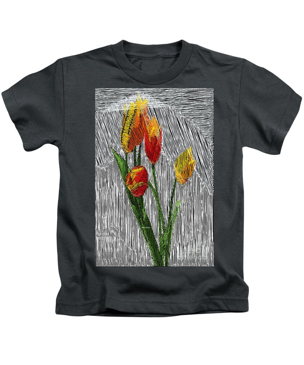 Kids T-Shirt - Yellow Tulips