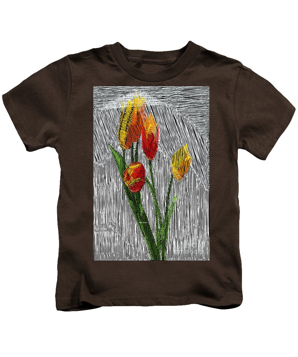 Kids T-Shirt - Yellow Tulips