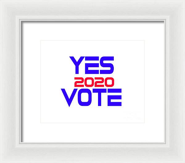 Yes Vote 2020 - Framed Print
