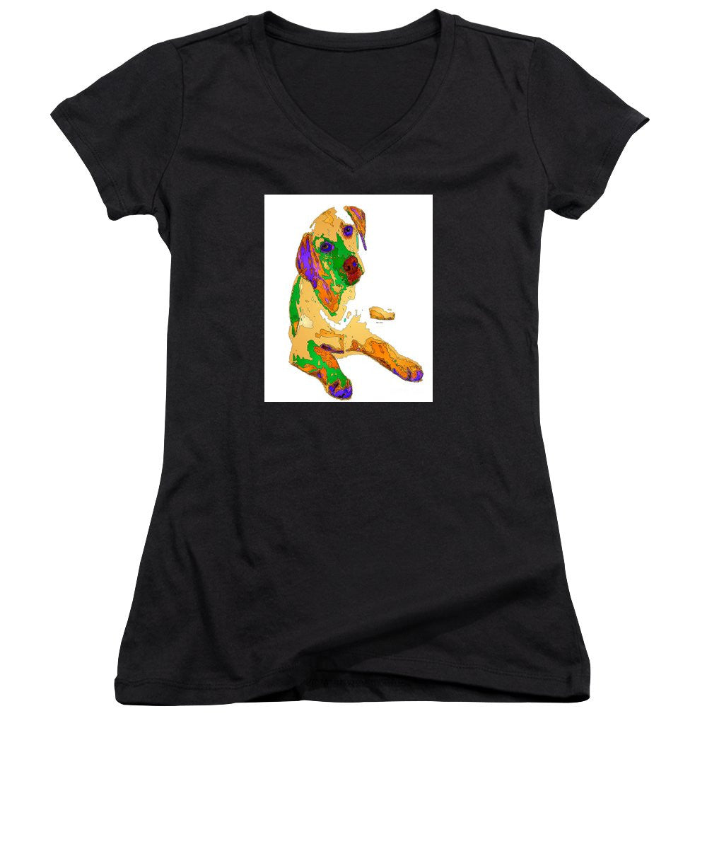 Women's V-Neck T-Shirt (Junior Cut) - You And Me Forever. Pet Series