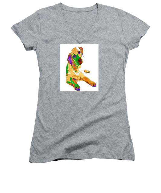 Women's V-Neck T-Shirt (Junior Cut) - You And Me Forever. Pet Series