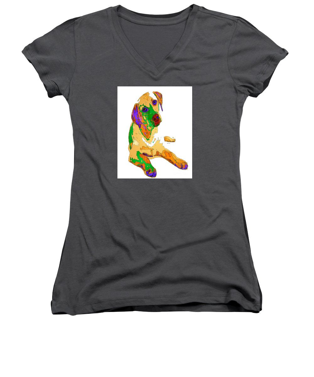 Women's V-Neck T-Shirt (Junior Cut) - You And Me Forever. Pet Series